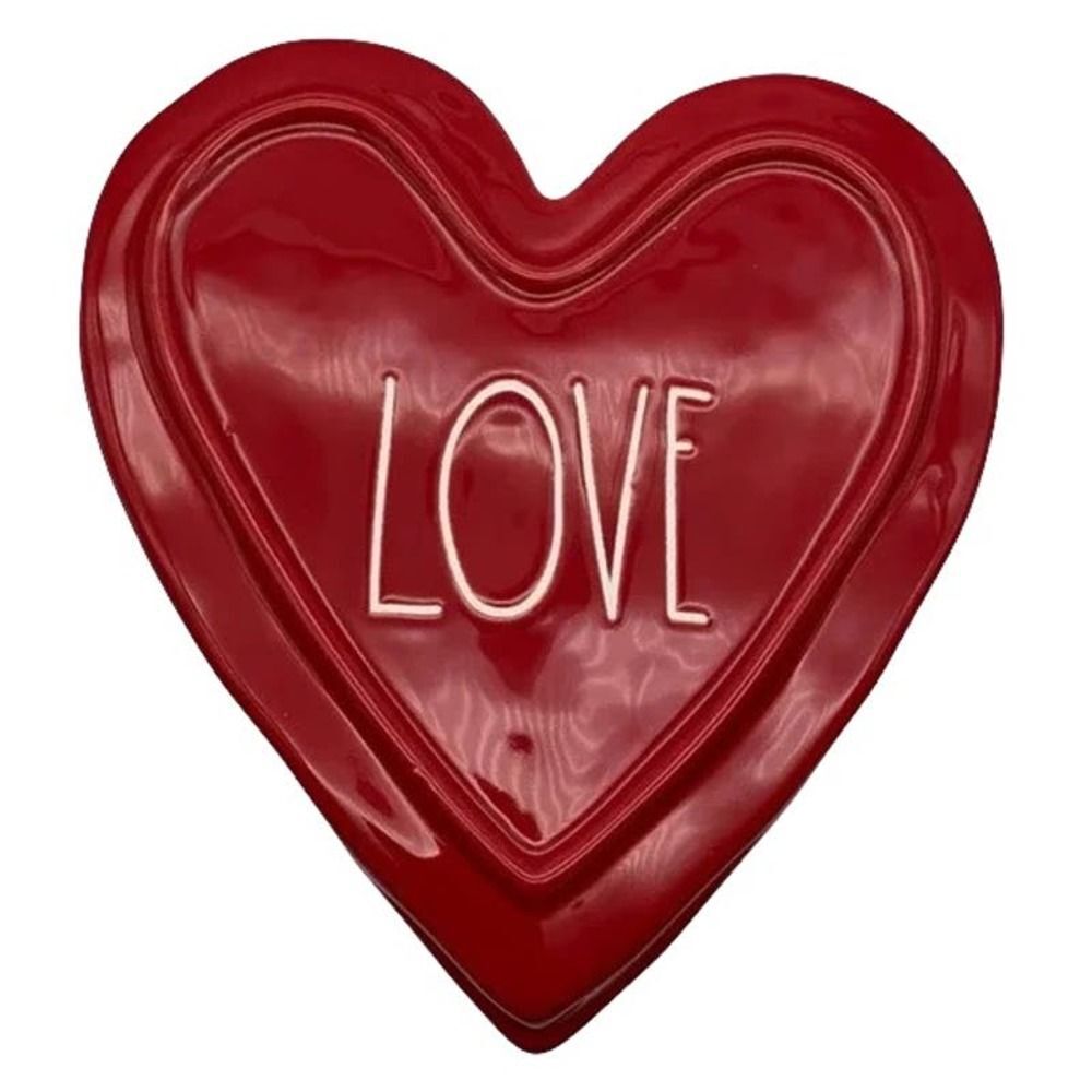 Rae Dunn Large Heart Trinket Jewelry Box